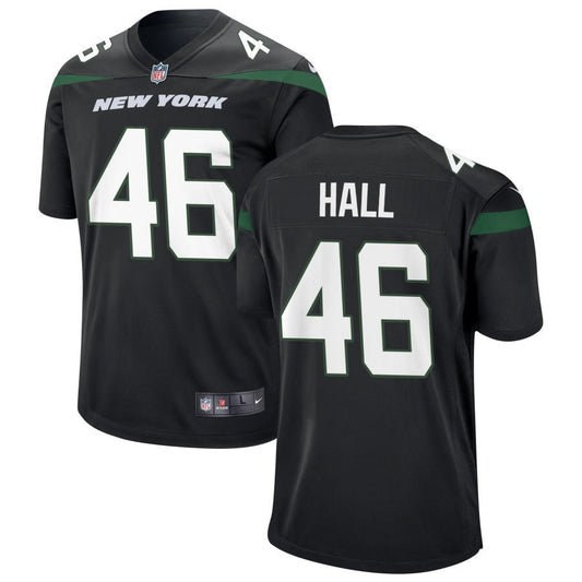 Maalik Hall New York Jets Nike Youth Game Jersey - Black