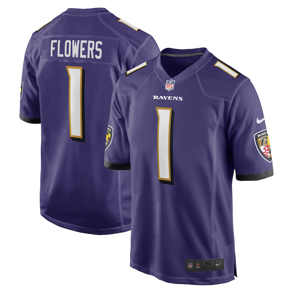 Men's Baltimore Ravens Zay Flowers Game Jersey - Purple