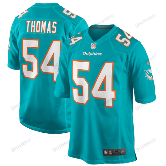 Zach Thomas 54 Miami Dolphins Men Game Retired Jersey - Aqua