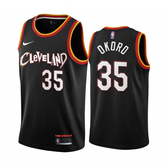 Men's Cleveland Cavaliers Isaac Okoro City Jersey Black