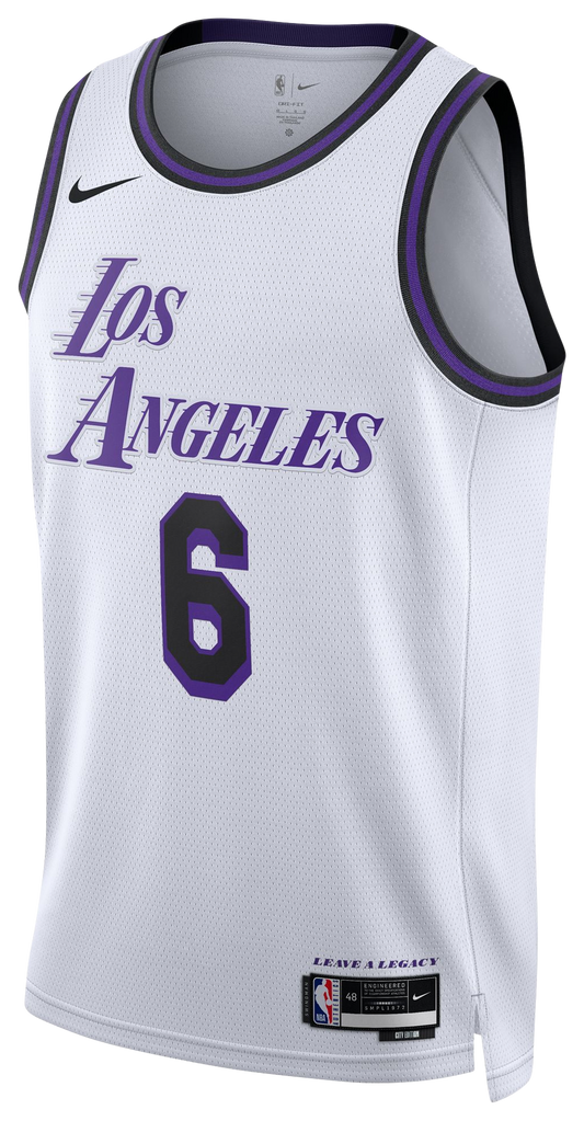 Men's James Lebron Nike Lakers Swingman Jersey - White