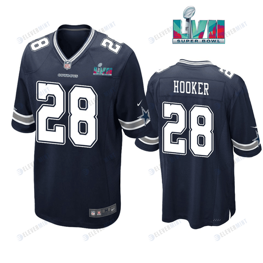 Malik Hooker 28 Dallas Cowboys Super Bowl LVII Super Bowl LVII Navy Men Game Jersey