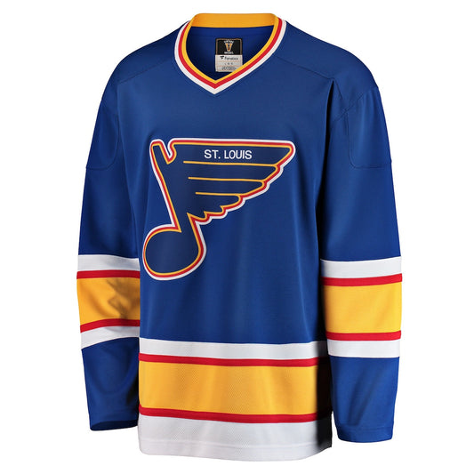 Men's  Fanatics Blues Premier Breakaway Heritage Blank Jersey - Blue