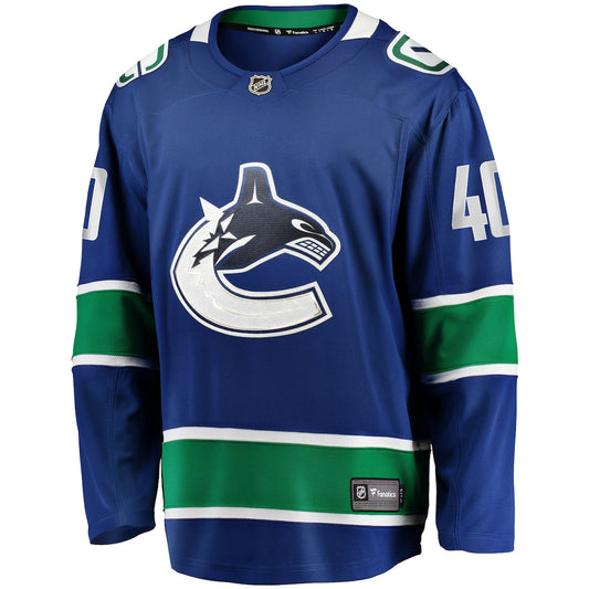 Men's Elias Pettersson Fanatics Canucks 2019/20 Home Premier Breakaway Jersey - Blue