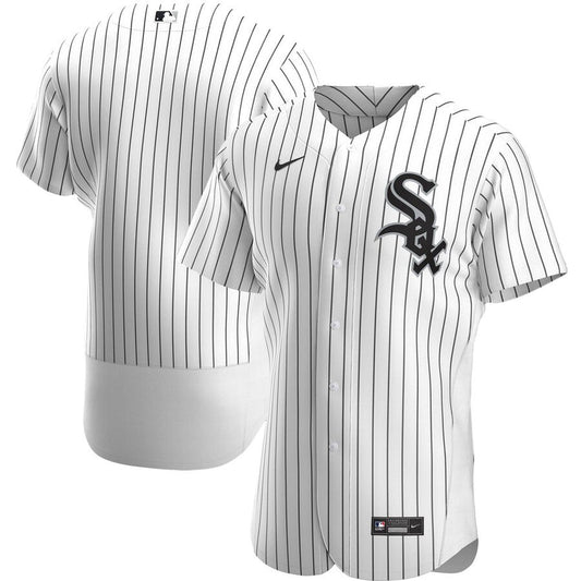 Men's Chicago White Sox White Home Authentic Official Team Jersey