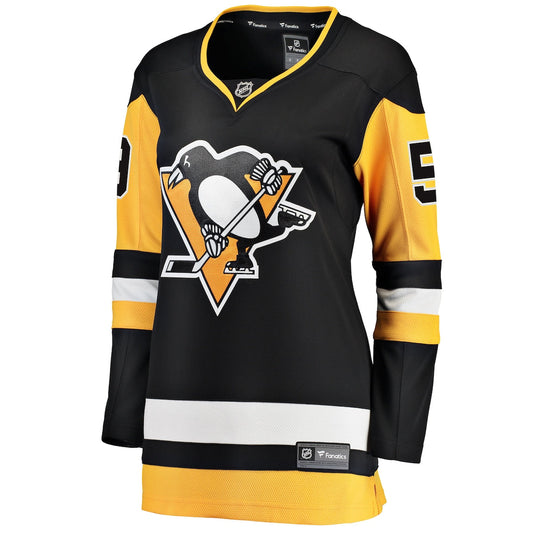 Women's Jake Guentzel Fanatics Penguins Home Breakaway Jersey - Black