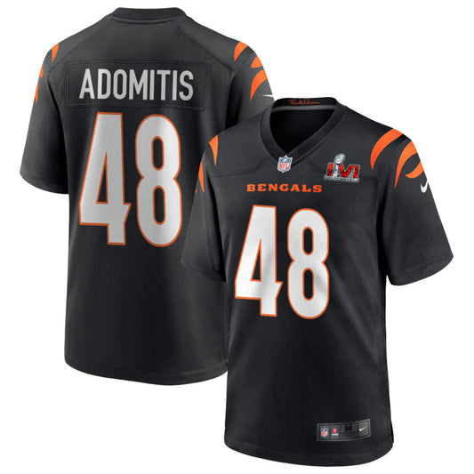 Cal Adomitis Cincinnati Bengals Nike Super Bowl LVI Game Jersey - Black