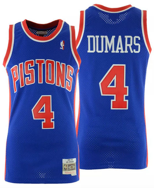 Men's Joe Dumars Detroit Pistons Mitchell & Ness Blue 1988-89 Hardwood Classics Swingman Jersey