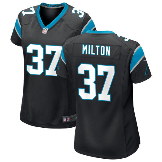 Mark Milton Carolina Panthers Nike Women's Game Jersey - Black