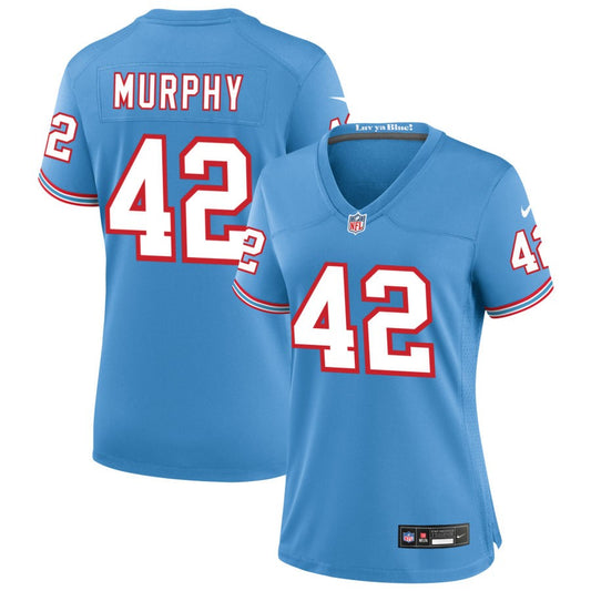 Caleb Murphy Tennessee Titans Nike Women's Oilers Throwback Game Jersey - Light Blue