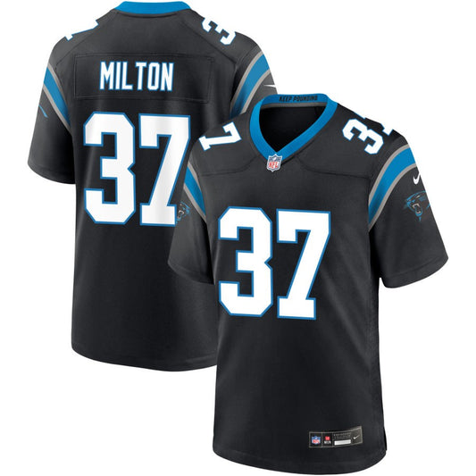 Mark Milton Carolina Panthers Nike Game Jersey - Black