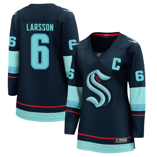 Adam Larsson Seattle Kraken Fanatics Branded Women's Home Breakaway Jersey - Navy