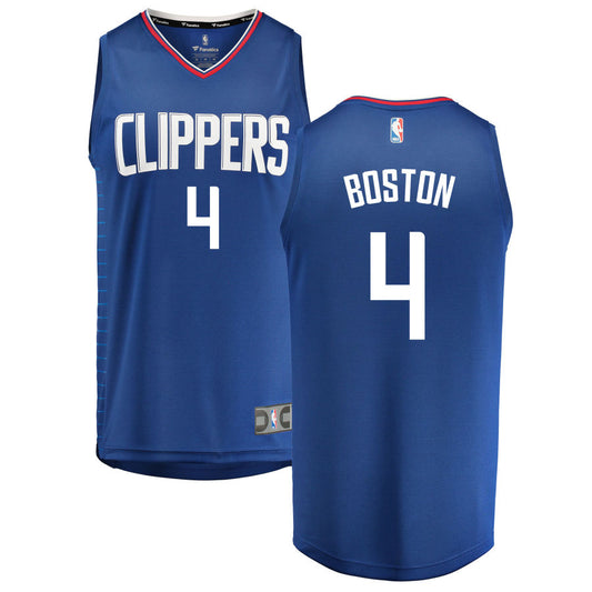 Brandon Boston LA Clippers Fanatics Branded Fast Break Replica Jersey Royal - Icon Edition