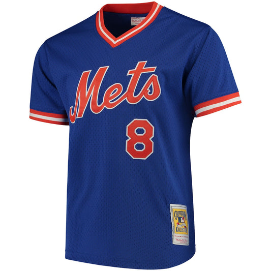 Men's Gary Carter Mitchell & Ness Mets BP Pullover Jersey - Blue