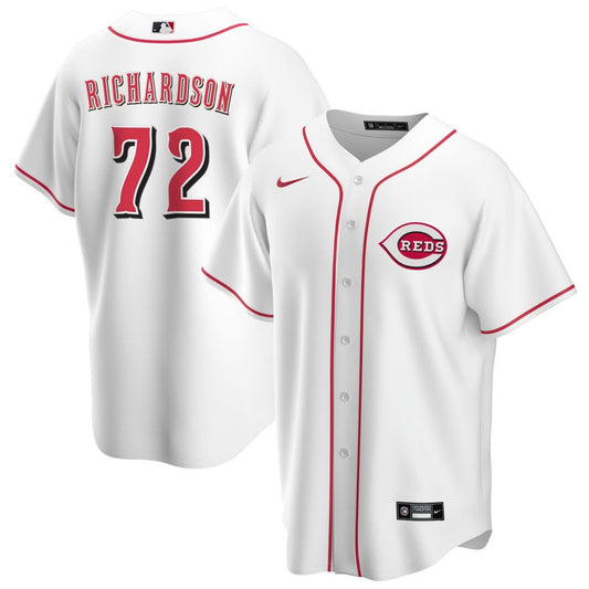 Lyon Richardson Cincinnati Reds Nike Home Replica Jersey - White