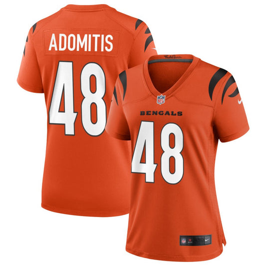 Cal Adomitis Cincinnati Bengals Nike Women's Alternate Game Jersey - Orange