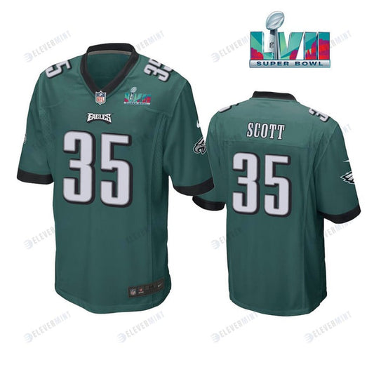 Boston Scott 35 Philadelphia Eagles Super Bowl LVII Game Player Men Jersey - Green