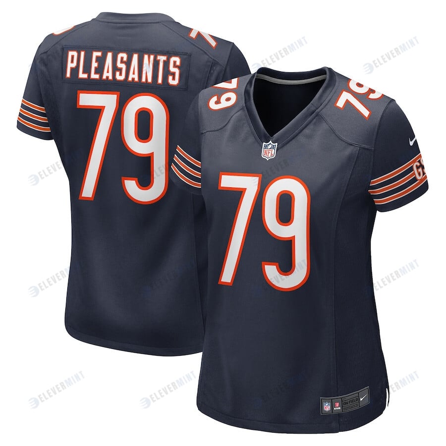 Austen Pleasants 79 Chicago Bears Women Game Jersey - Navy