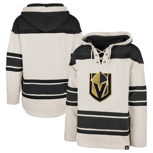 Vegas Golden Knights '47 Rockaway Lace-Up Pullover Hoodie - Oatmeal