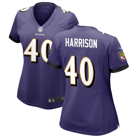 Malik Harrison Baltimore Ravens Nike Women's Game Jersey - Purple