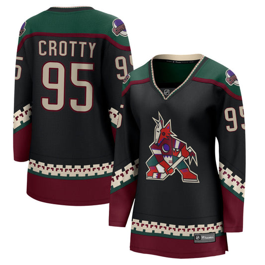 Cameron Crotty Arizona Coyotes Fanatics Branded Women's 2021/22 Home Breakaway Jersey - Black