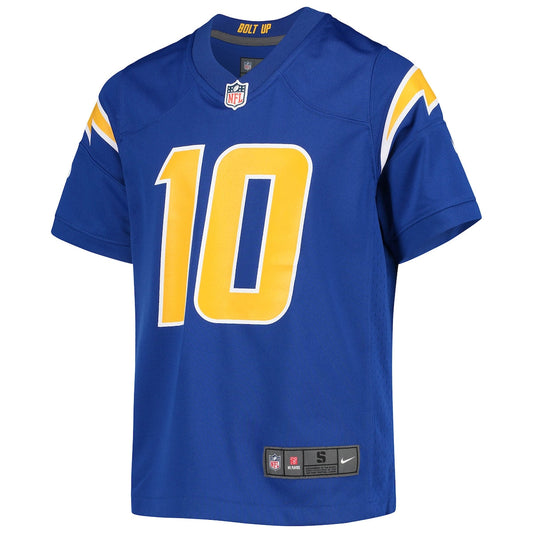 Boys' Grade School Justin Herbert Nike Chargers Game Jersey - Blue