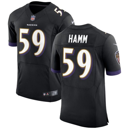 Malik Hamm Baltimore Ravens Nike Speed Machine Elite Jersey - Black