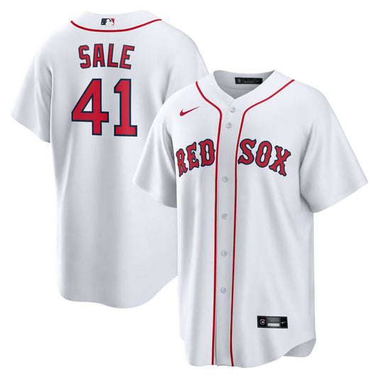 Men's Boston Red Sox Chris Sale Home Player Name Jersey - White