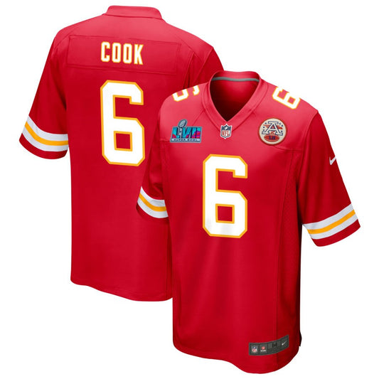 Bryan Cook Kansas City Chiefs Nike Super Bowl LVII Game Jersey - Red