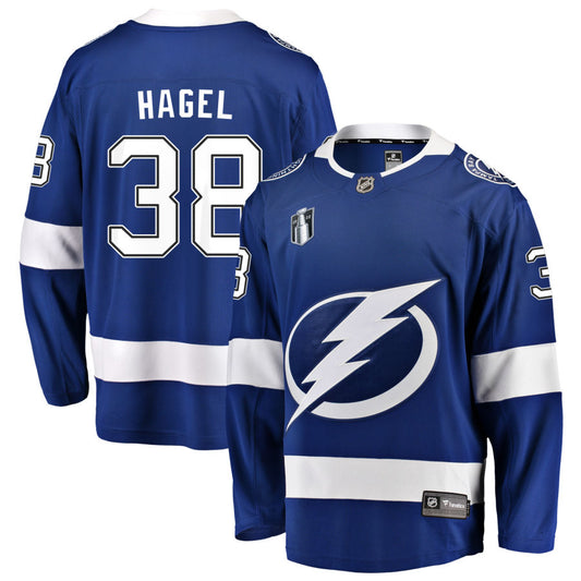 Brandon Hagel Tampa Bay Lightning Fanatics Branded Home 2022 Stanley Cup Final Breakaway Jersey - Blue