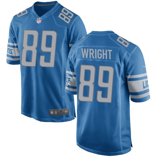 Brock Wright Detroit Lions Nike Game Jersey - Blue