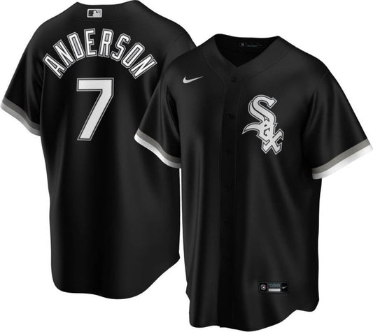 Men's Chicago White Sox Tim Anderson Black Alternate Replica Player Name Jersey