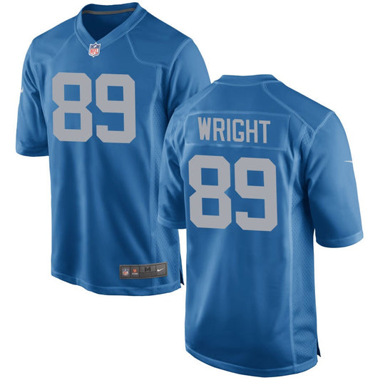 Brock Wright Detroit Lions Nike Throwback Game Jersey - Blue