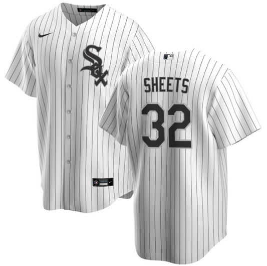 Men's Gavin Sheets Chicago White Sox Home White Premium Stitch Replica Jersey