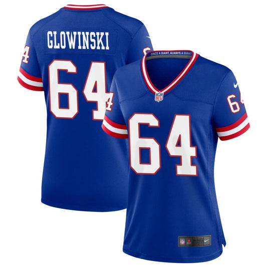 Mark Glowinski New York Giants Nike Women's Classic Game Jersey - Royal