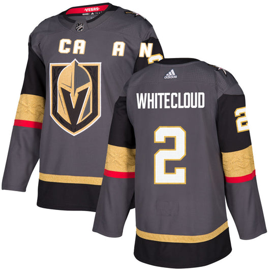 Zach Whitecloud Vegas Golden Knights adidas Alternate Authentic Jersey - Gray