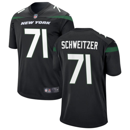 Wes Schweitzer New York Jets Nike Alternate Game Jersey - Stealth Black