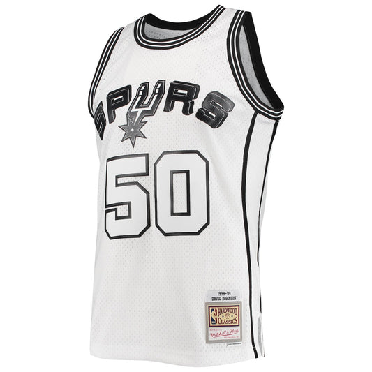 Men's David Robinson Mitchell & Ness Spurs Out Swingman Jersey - White