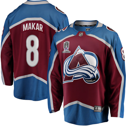 Cale Makar Colorado Avalanche Fanatics Branded 2022 Stanley Cup Champions Breakaway Patch Player Jersey - Burgundy