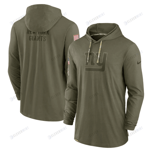 Men New York Giants 2022 Salute to Service Tonal Pullover Hoodie - Olive