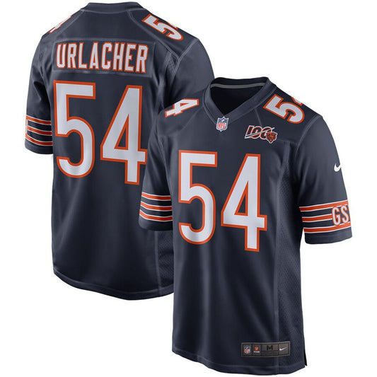 Men's Chicago Bears Brian Urlacher Navy 100th Season Retired Game Jersey