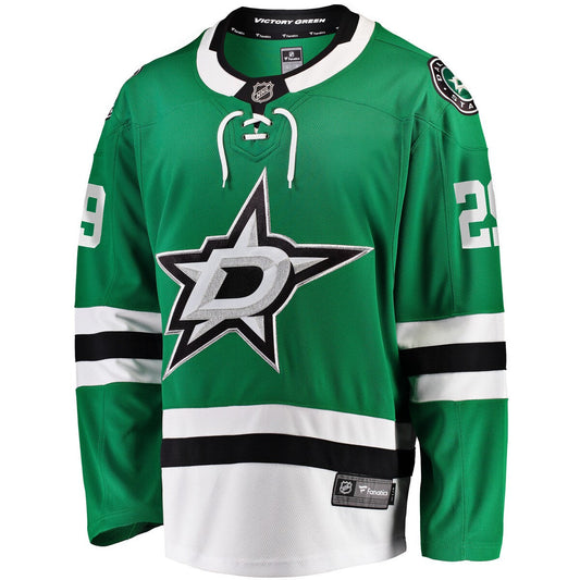 Men's Jake Oettinger Fanatics Stars 2017/18 Home Breakaway Replica Jersey - Green