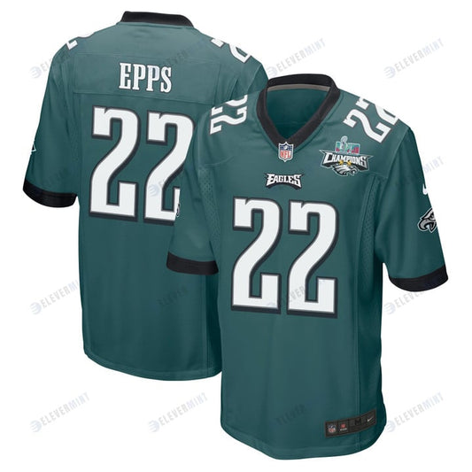 Marcus Epps 22 Philadelphia Eagles Super Bowl LVII Champions 2 Stars Men Game Jersey - Midnight Green