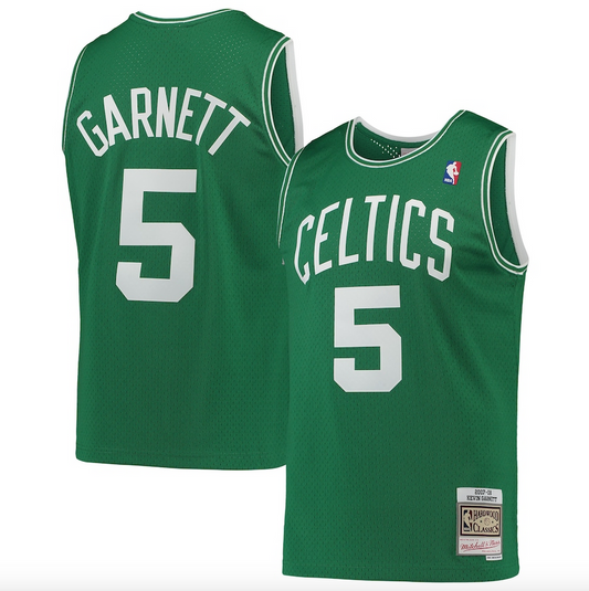 Men's Boston Celtics Kevin Garnett Mitchell & Ness Kelly Green Hardwood Classics 2007-08 Swingman Jersey