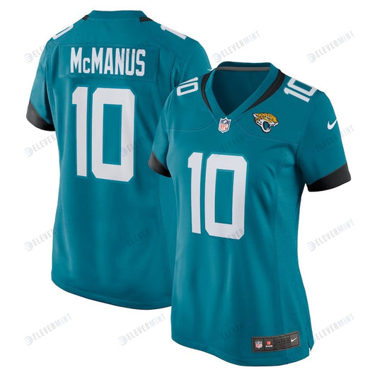 Brandon McManus 10 Jacksonville Jaguars Women Team Game Jersey - Teal