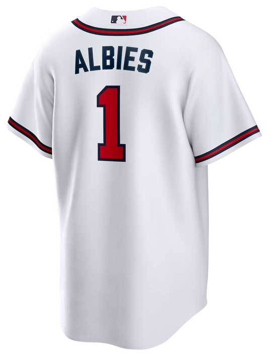 Men's Albies Ozzie  Nike Braves Replica Player Jersey - White