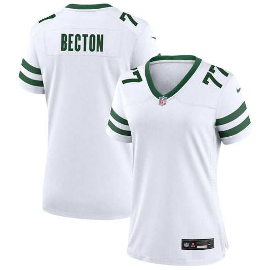 Mekhi Becton New York Jets Nike Women's Legacy Game Jersey - White