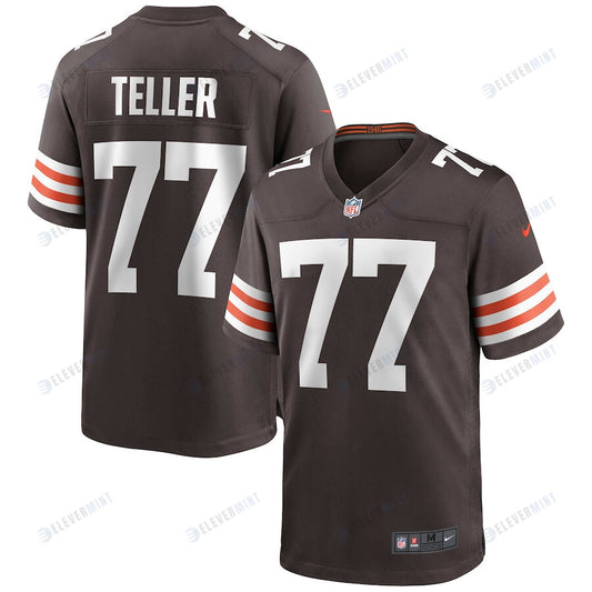 Wyatt Teller 77 Cleveland Browns Men's Game Jersey - Brown