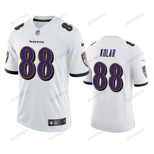 Baltimore Ravens Charlie Kolar 88 White Vapor Limited Jersey