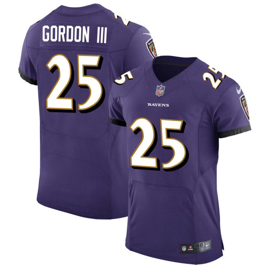 Melvin Gordon III Baltimore Ravens Nike Speed Machine Elite Jersey - Purple